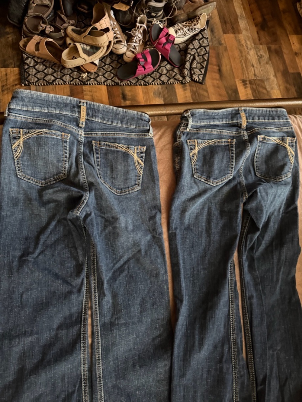 Women’s Dark Blue Flare Jeans - Classic Denim - Picture 4 of 5